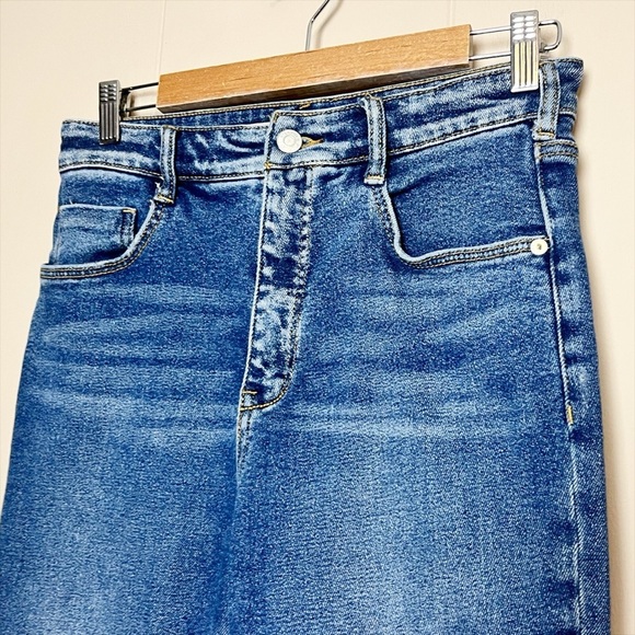 Anthropologie Pilcro The Cigarette Jeans 29 8 raw frayed hem high rise waist - Picture 4 of 15